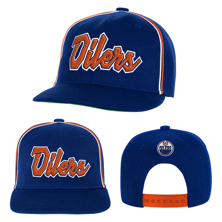 Edmonton Oilers Youth Outerstuff Blue Superfan Snapback Hat