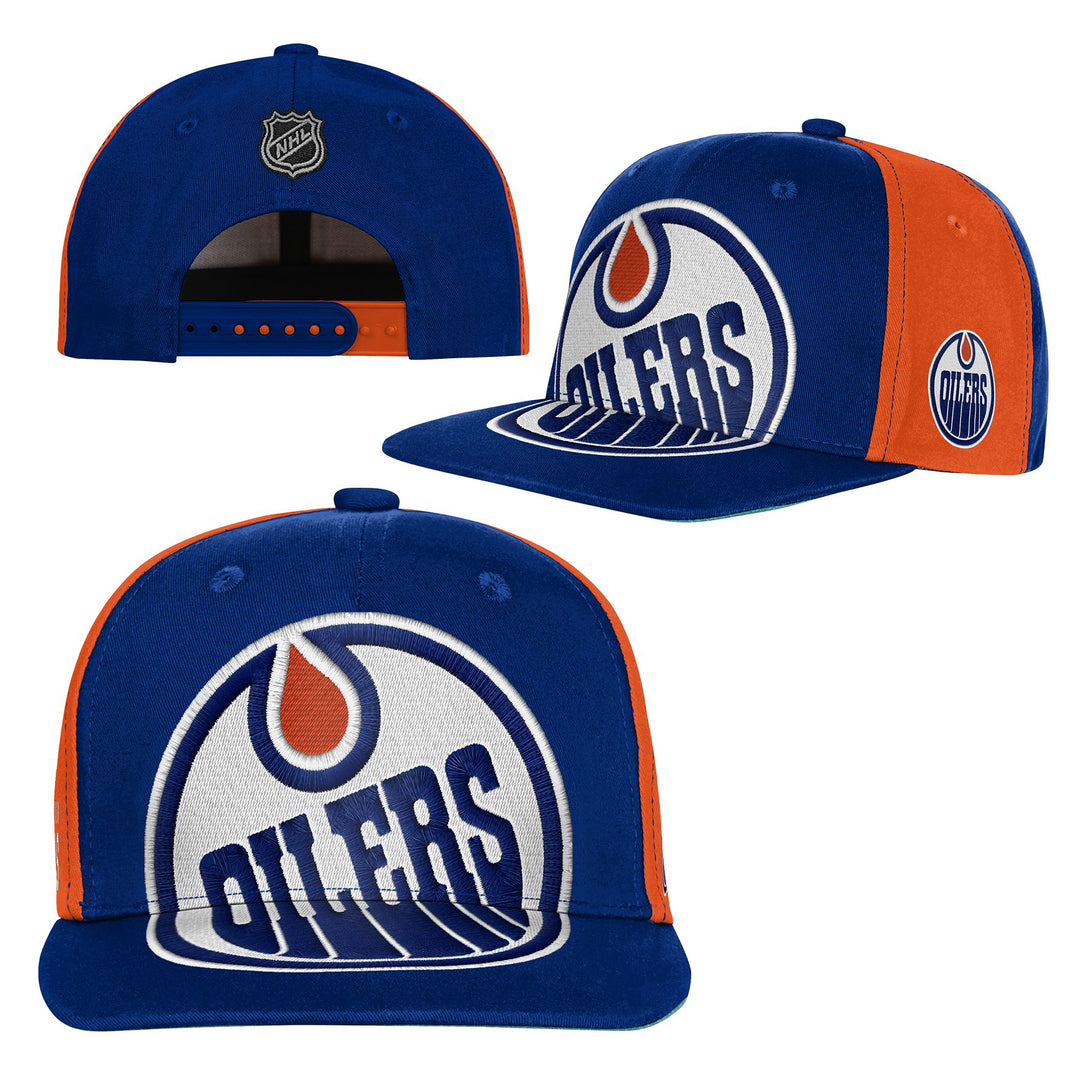 Edmonton Oilers Youth Outerstuff Blue Top Player Snapback Hat