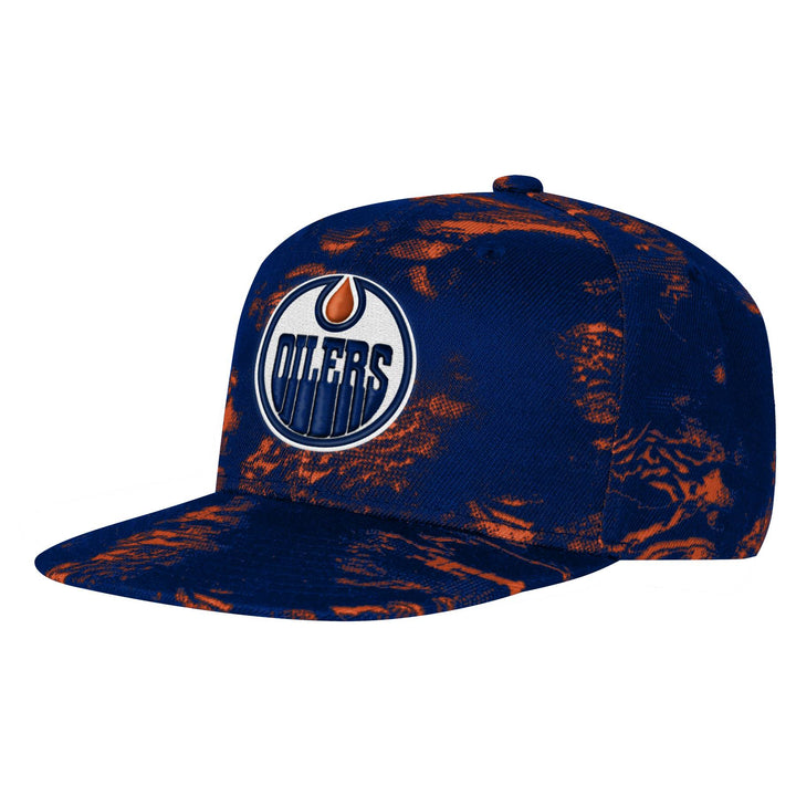 Edmonton Oilers Youth Outerstuff Blue & Orange Dynamics Snapback Hat