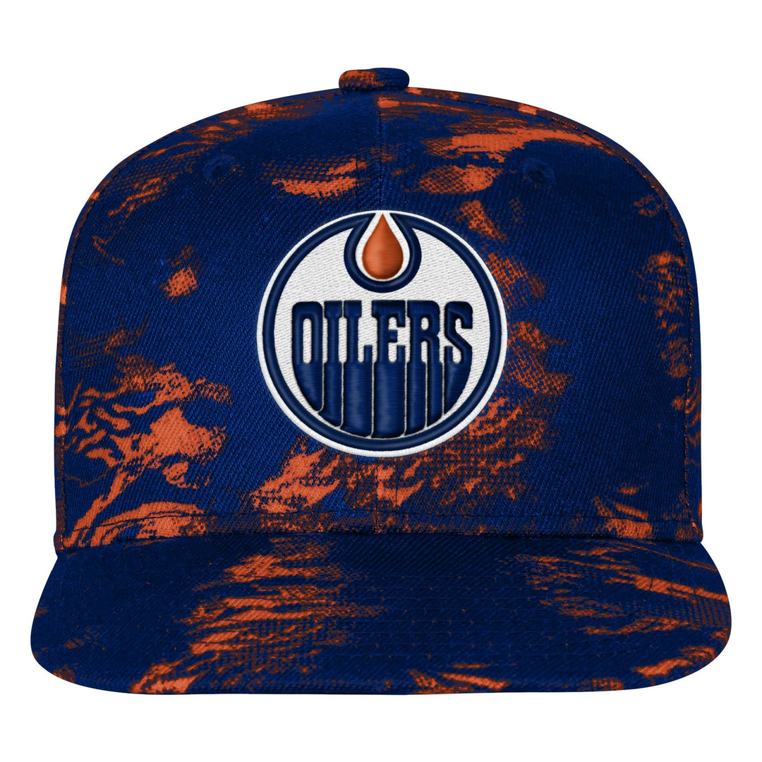 Edmonton Oilers Youth Outerstuff Blue & Orange Dynamics Snapback Hat
