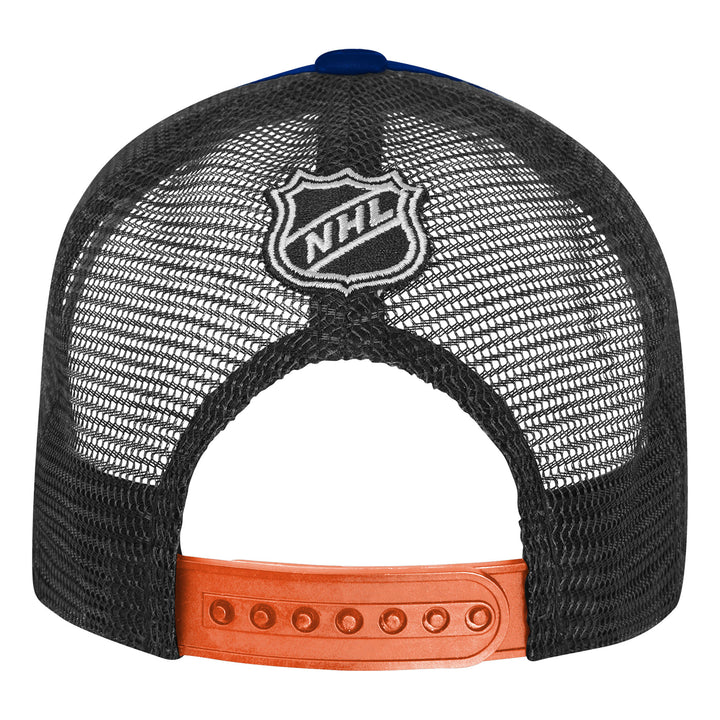 Edmonton Oilers Youth Outerstuff Blue & Orange Foam Meshback Snapback Hat