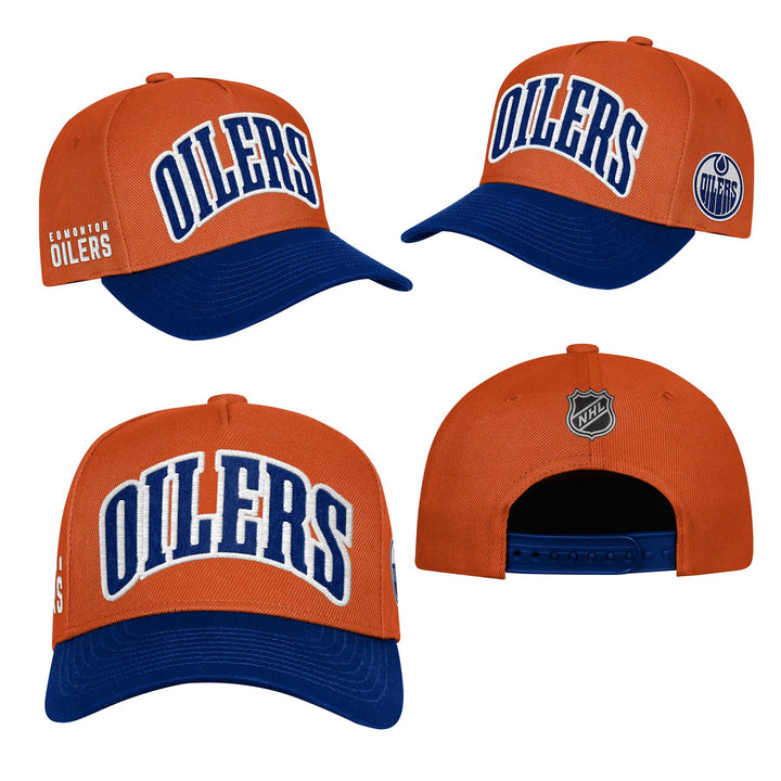 Edmonton Oilers Youth Outerstuff Blue & Orange MVP Pro Snapback Hat