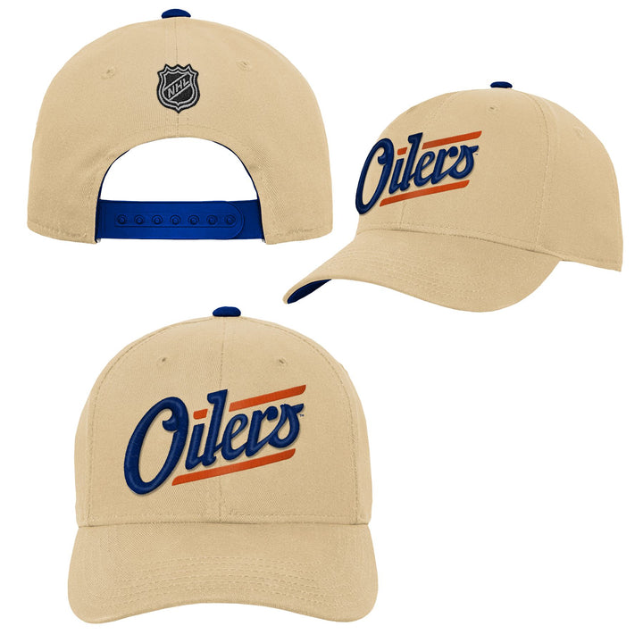 Edmonton Oilers Youth Outerstuff Cream Alternate Adjustable Hat