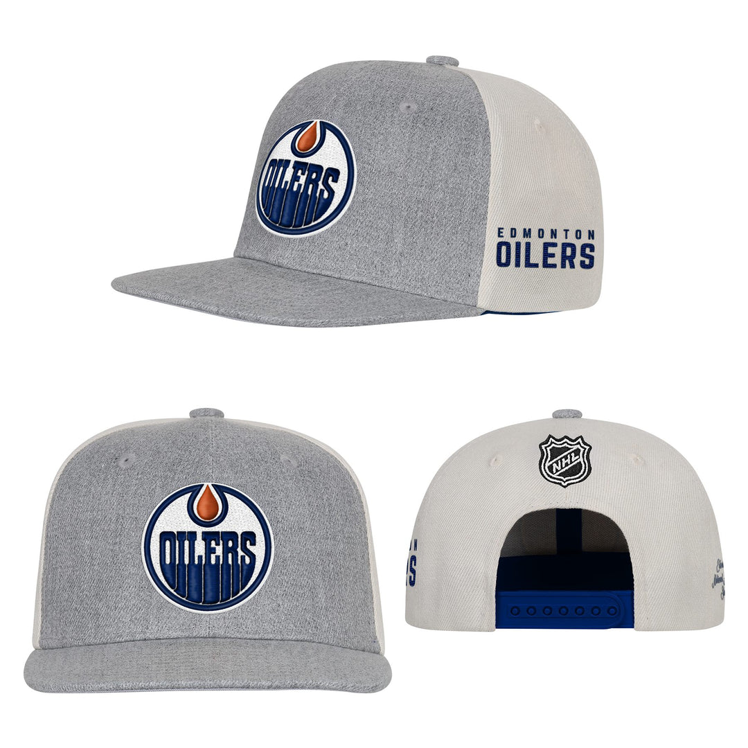 Edmonton Oilers Youth Outerstuff Grey Ace In The Hole Snapback Hat