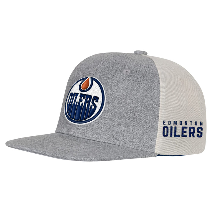Edmonton Oilers Youth Outerstuff Grey Ace In The Hole Snapback Hat