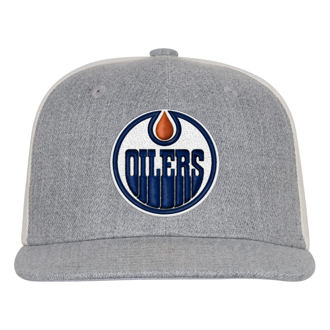 Edmonton Oilers Youth Outerstuff Grey Ace In The Hole Snapback Hat