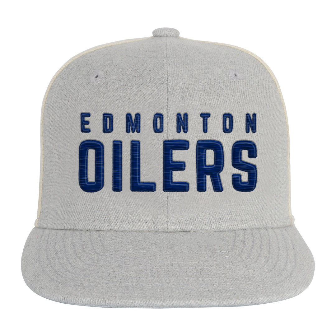 Edmonton Oilers Youth Outerstuff Grey Line Up Snapback Hat