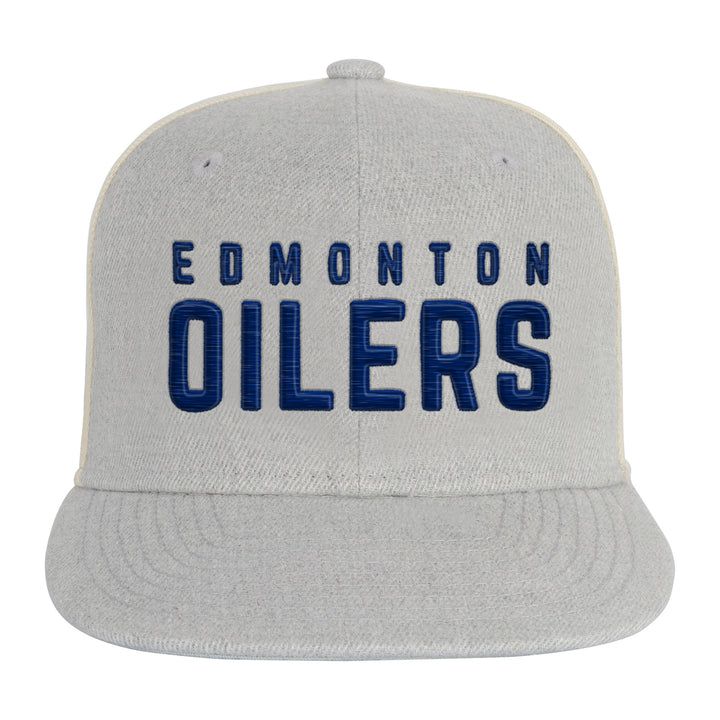 Edmonton Oilers Youth Outerstuff Grey Line Up Snapback Hat