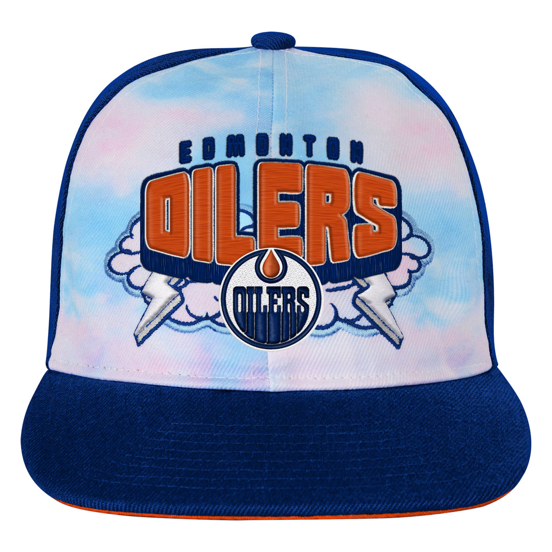 Edmonton Oilers Youth Outerstuff Navy Art Deadstock Snapback Hat