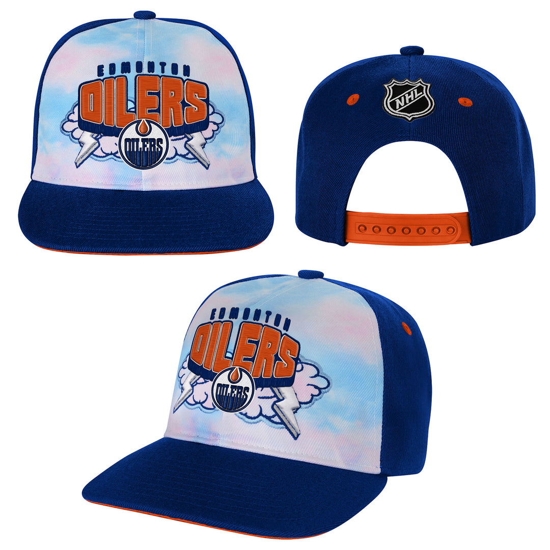 Edmonton Oilers Youth Outerstuff Navy Art Deadstock Snapback Hat