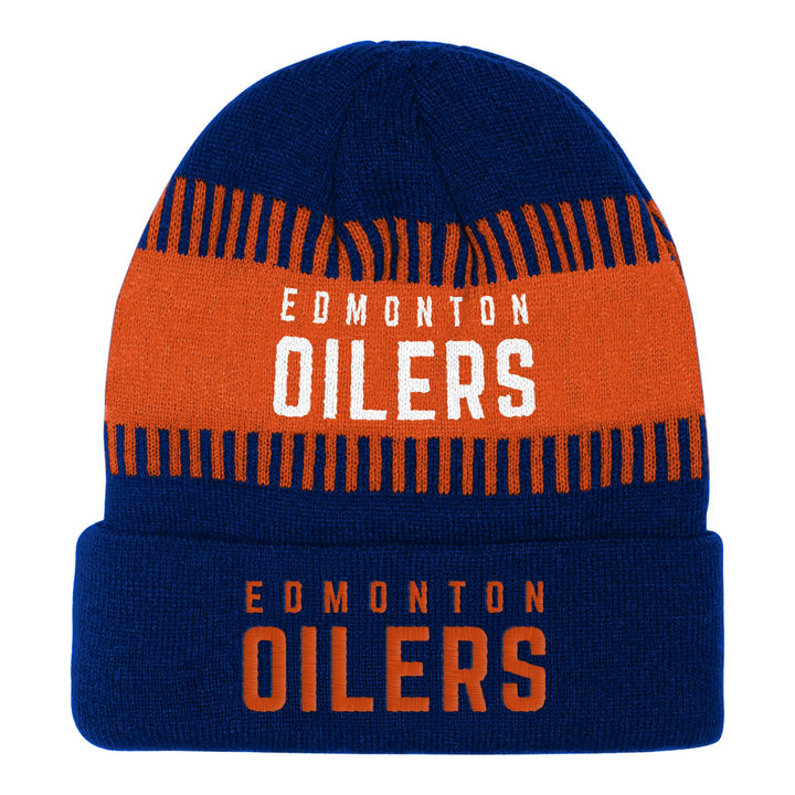 Edmonton Oilers Youth Outerstuff Orange Bright Lights Cuffed Knit Toque