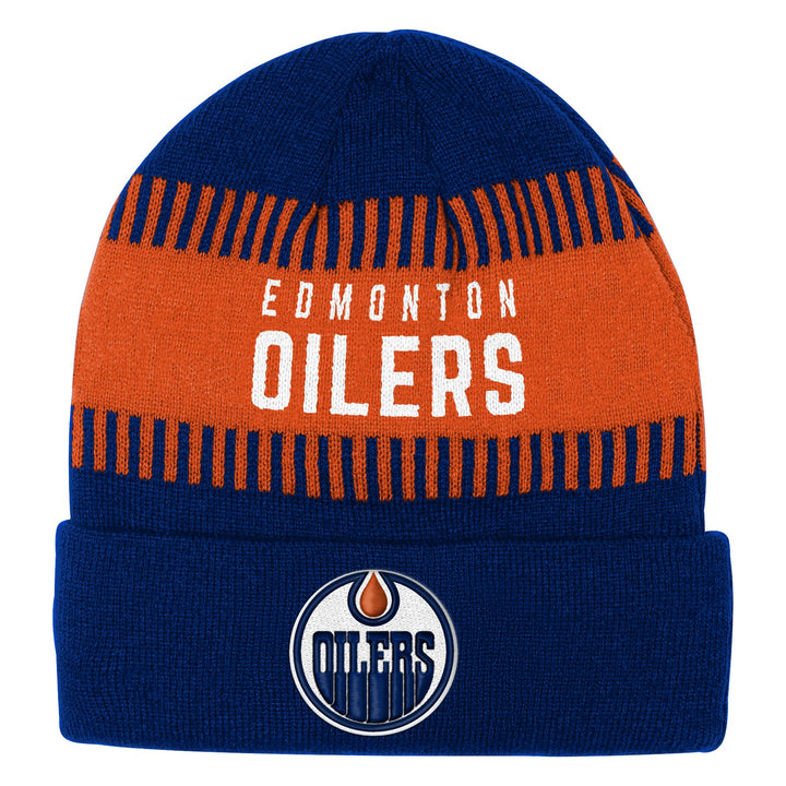 Edmonton Oilers Youth Outerstuff Orange Bright Lights Cuffed Knit Toque