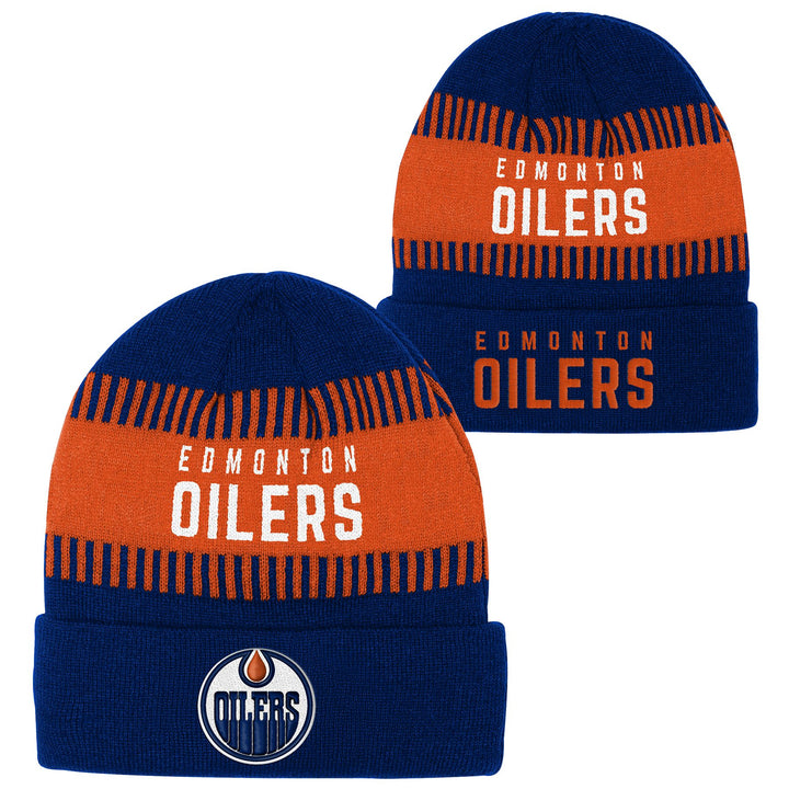 Edmonton Oilers Youth Outerstuff Orange Bright Lights Cuffed Knit Toque