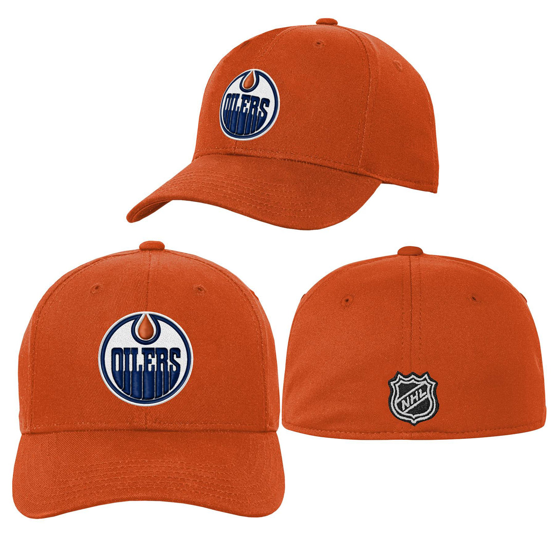 Edmonton Oilers Youth Outerstuff Orange Structured Flex Hat