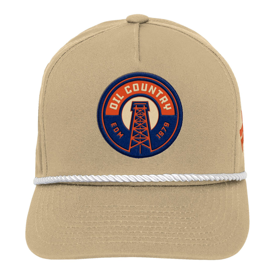 Edmonton Oilers Youth Outerstuff Authentic Pro Alternate Logo Cream Snapback Hat