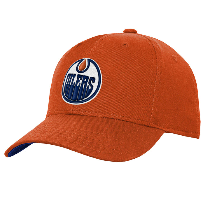 Edmonton Oilers Youth Outerstuff Precurved Orange Snapback Hat