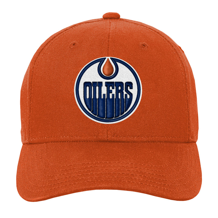 Edmonton Oilers Youth Outerstuff Precurved Orange Snapback Hat