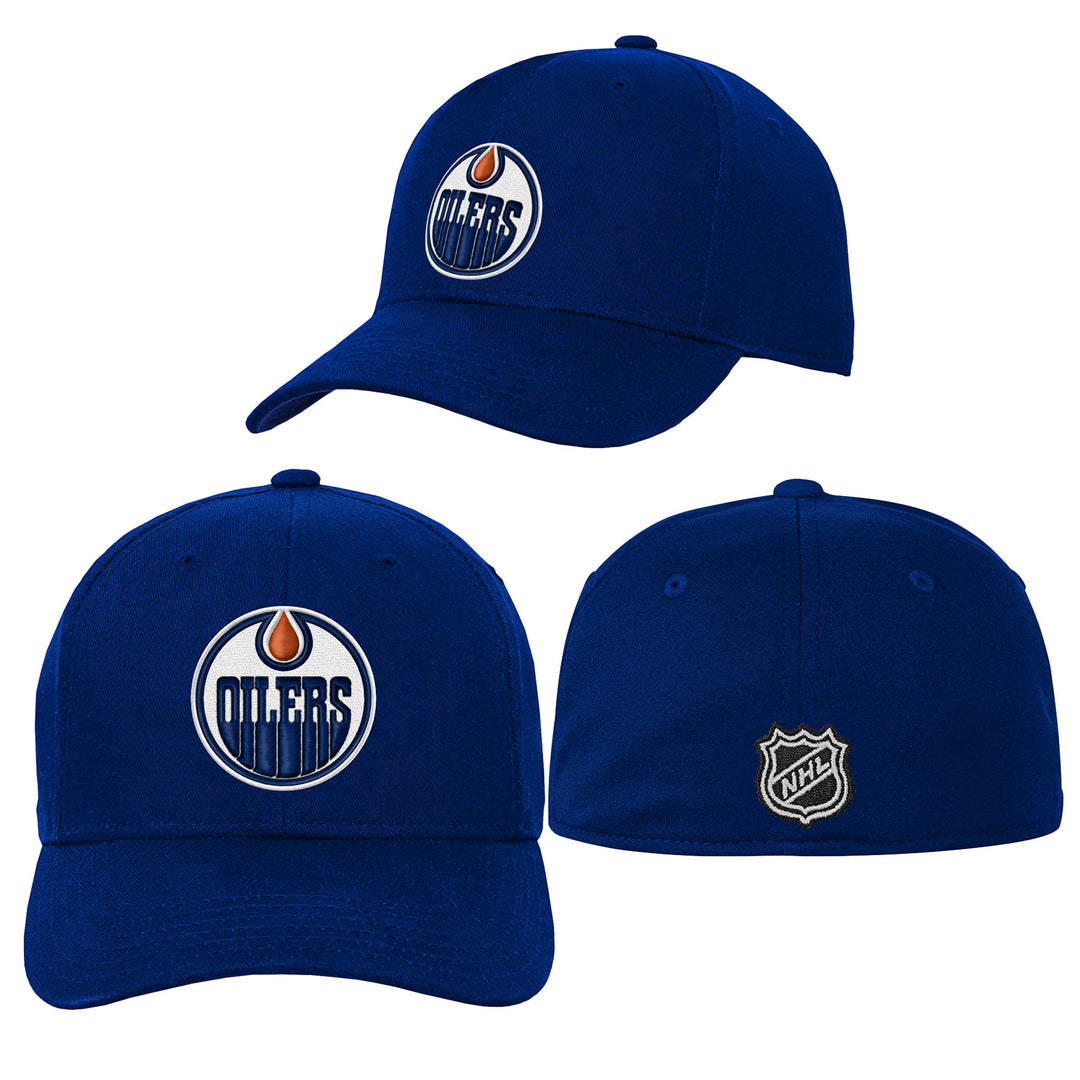 Edmonton Oilers Youth Outerstuff Royal Structured Flex Hat