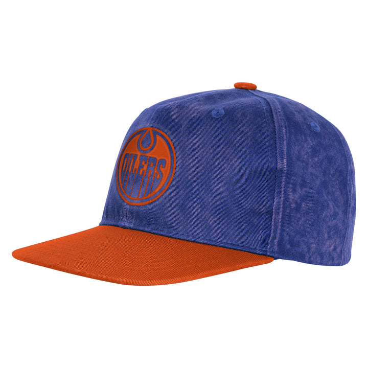 Edmonton Oilers Youth Outerstuff Royal & Orange Retro Snapback Hat