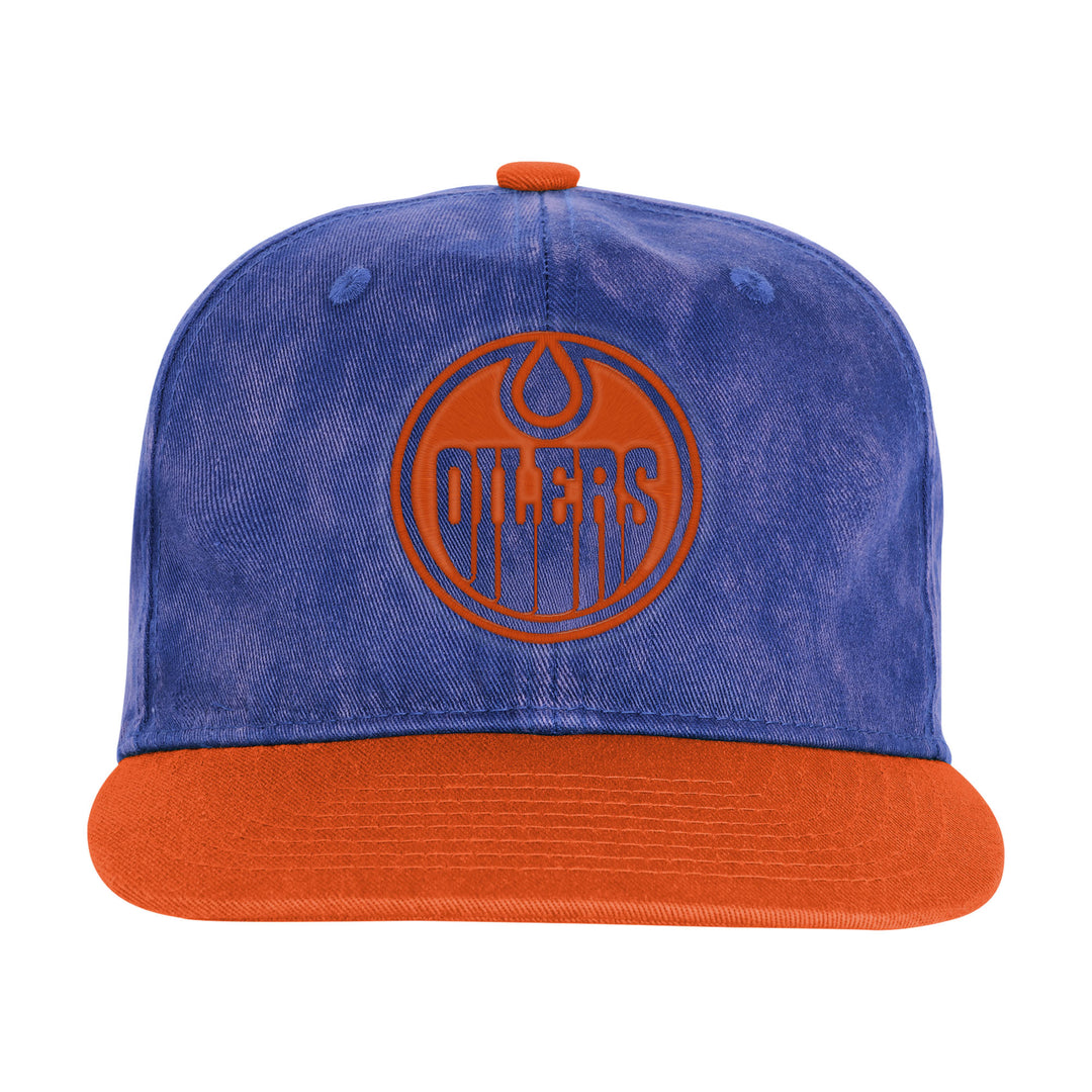 Edmonton Oilers Youth Outerstuff Royal & Orange Retro Snapback Hat
