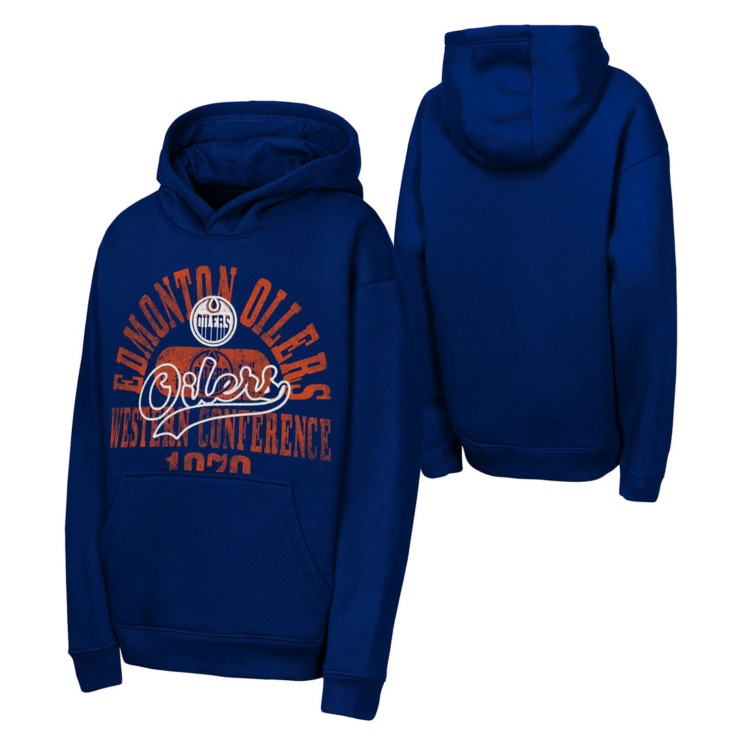 Edmonton Oilers Youth Outerstuff Sweep Blue Hoodie