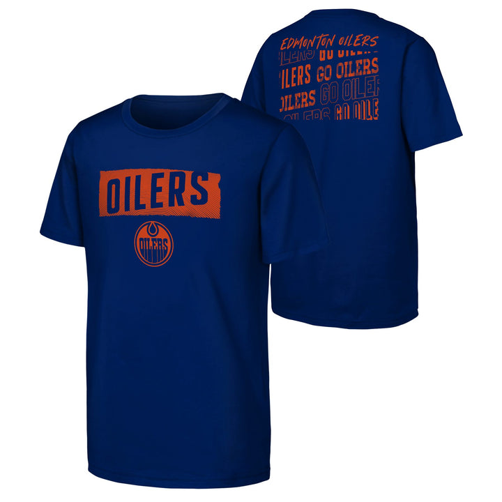 Edmonton Oilers Youth Outerstuff Tale of the Tape Blue T-Shirt