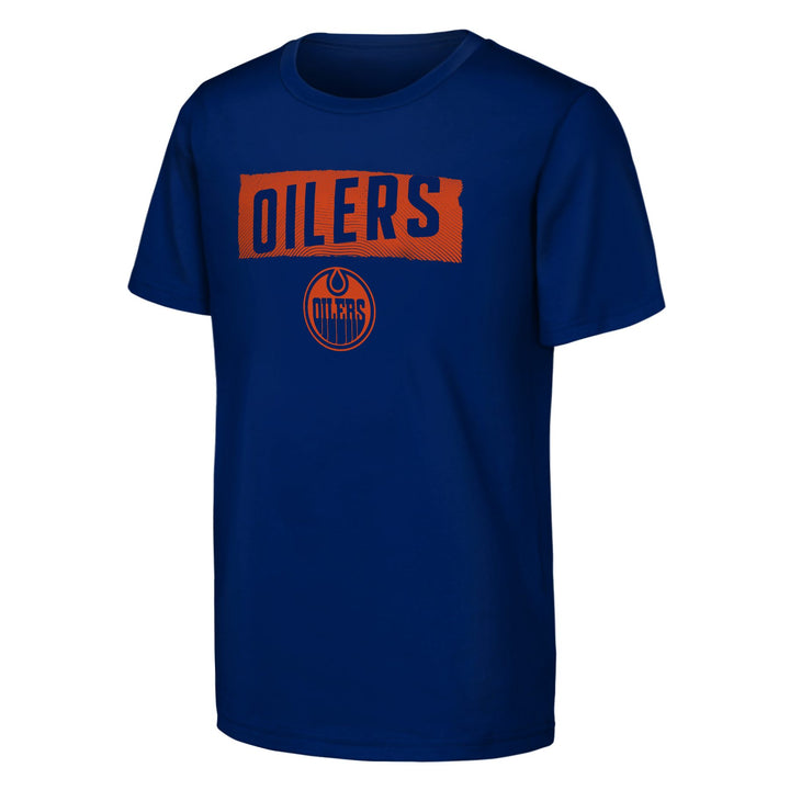 Edmonton Oilers Youth Outerstuff Tale of the Tape Blue T-Shirt