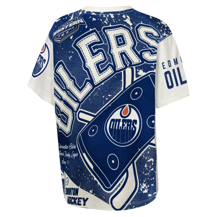 Edmonton Oilers Youth Outerstuff Top Player Bold Cream T-Shirt