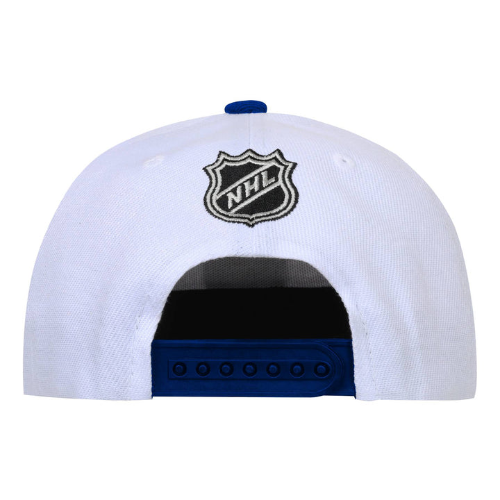 Edmonton Oilers Youth Outerstuff White & Blue Alternate Logo Pro Crown Snapback Hat
