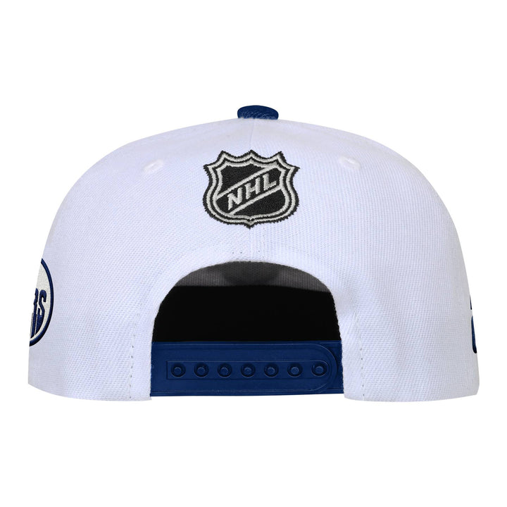 Edmonton Oilers Youth Outerstuff White & Blue Spirit Pro Crown Snapback Hat