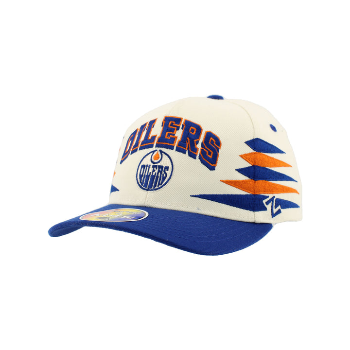 Edmonton Oilers Kids Zephyr Cream Diamond Adjustable Hat