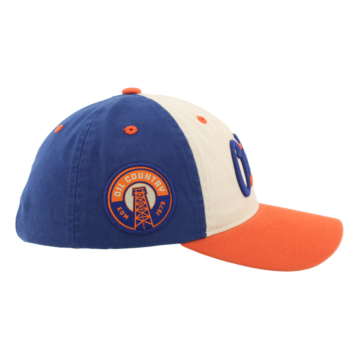 Edmonton Oilers Zephyr Tricolour Alternate Logo Scholarship Adjustable Hat