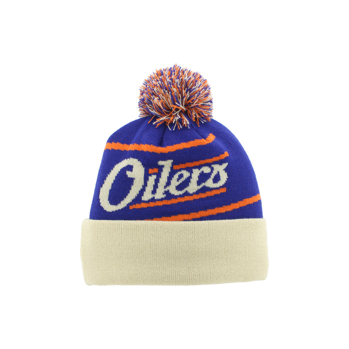 Edmonton Oilers Zephyr Blue & Cream Alternate Logo Official Toque w/ Pom