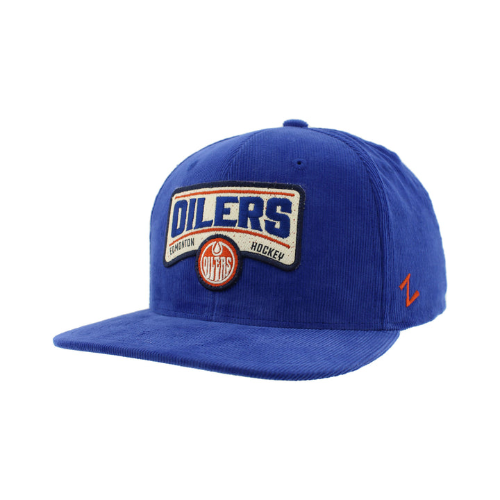 Edmonton Oilers Zephyr Corduroy Blue Snapback Hat