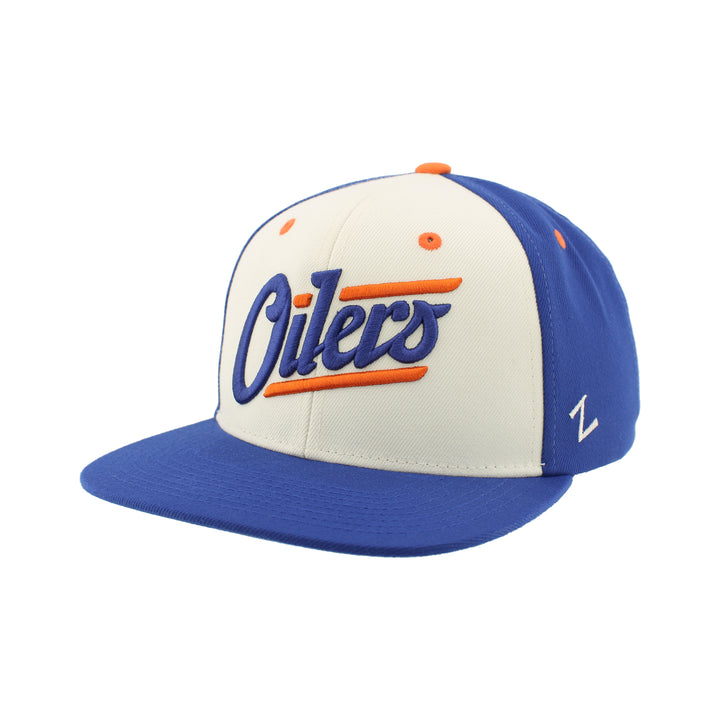 Edmonton Oilers Zephyr Cream & Blue Alternate Logo Official Snapback Hat