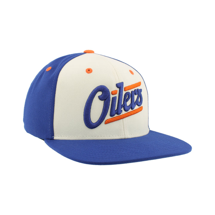 Edmonton Oilers Zephyr Cream & Blue Alternate Logo Official Snapback Hat