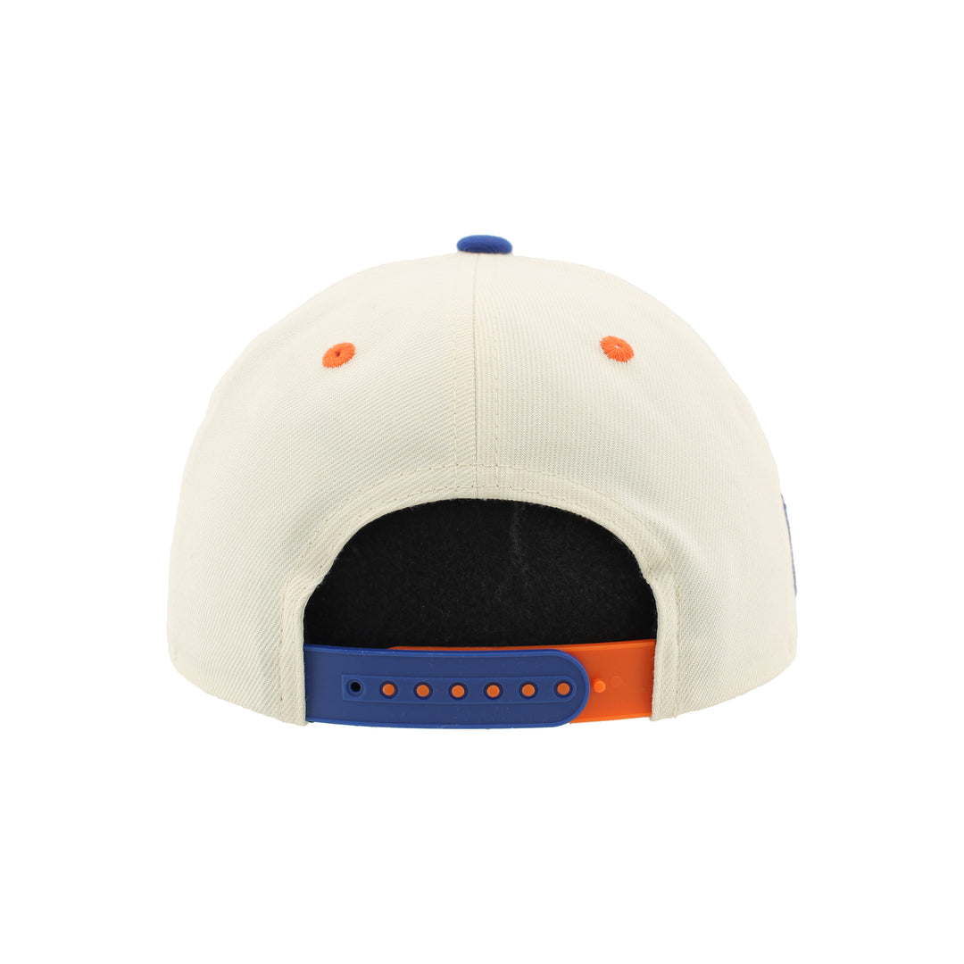 Edmonton Oilers Zephyr Cream & Blue Secondary Logo Competitor Snapback Hat