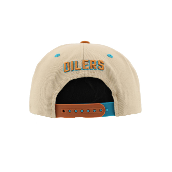 Edmonton Oilers Zephyr Cream & Copper Jamoca Almond Snapback Hat