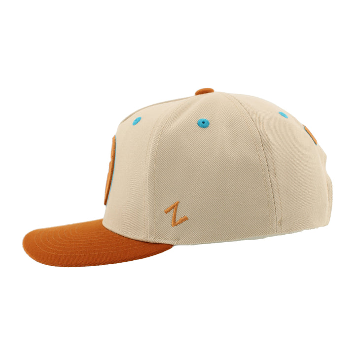 Edmonton Oilers Zephyr Cream & Copper Jamoca Almond Snapback Hat
