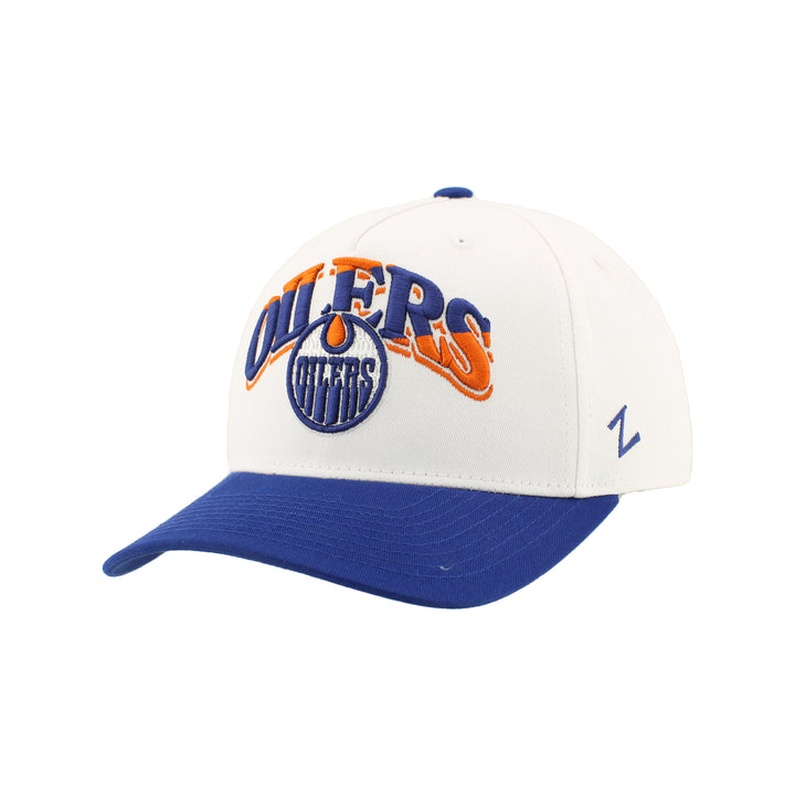 Edmonton Oilers Zephyr District White Snapback Hat