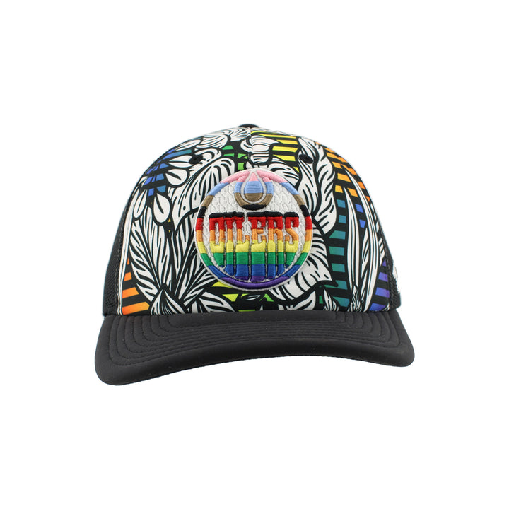 Edmonton Oilers Zephyr Pride Black Motley 3D Snapback Hat