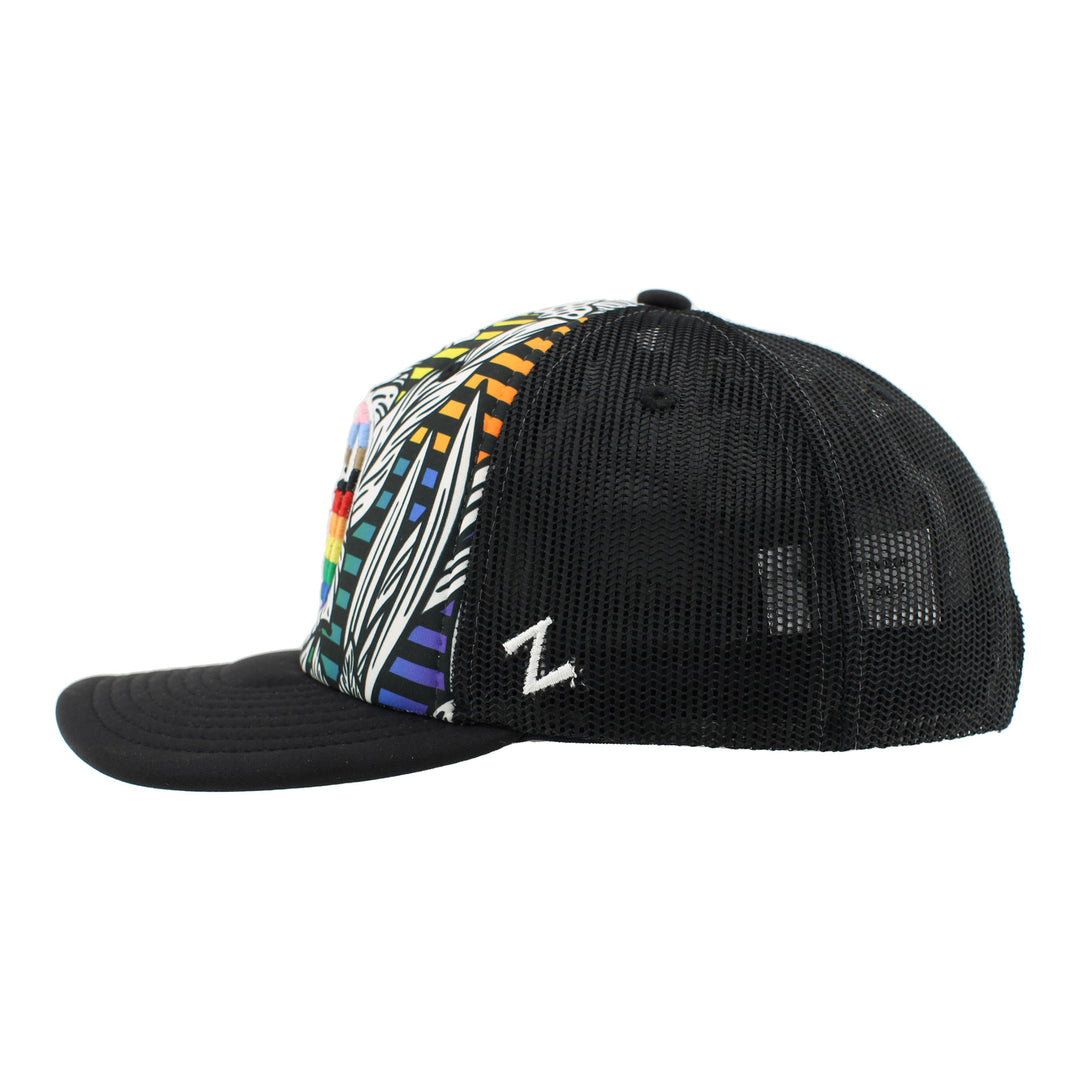 Edmonton Oilers Zephyr Pride Black Motley 3D Snapback Hat