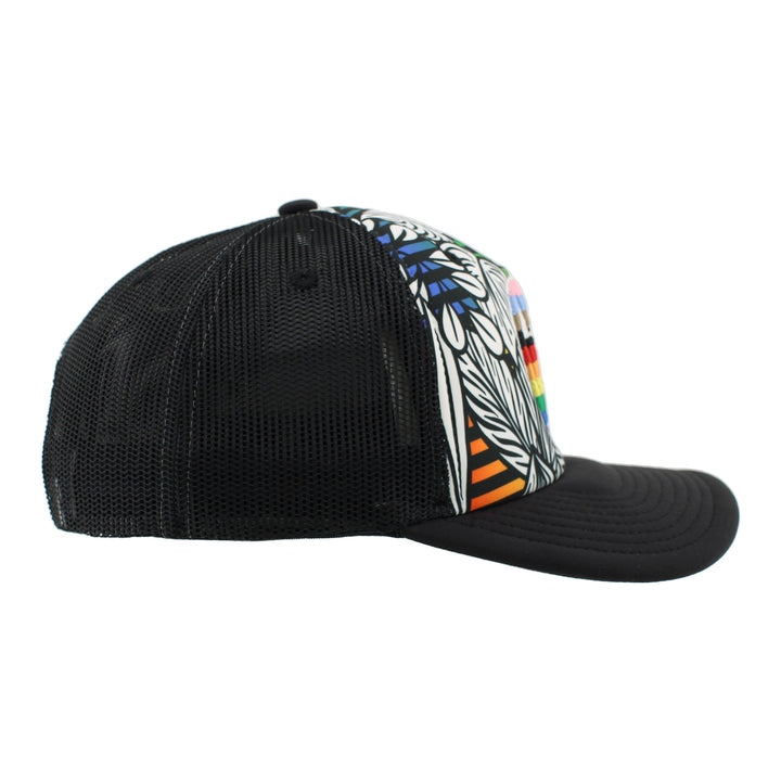 Edmonton Oilers Zephyr Pride Black Motley 3D Snapback Hat
