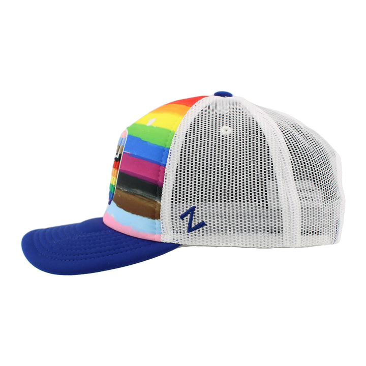 Edmonton Oilers Zephyr Pride Rainbow Striped Snapback Hat