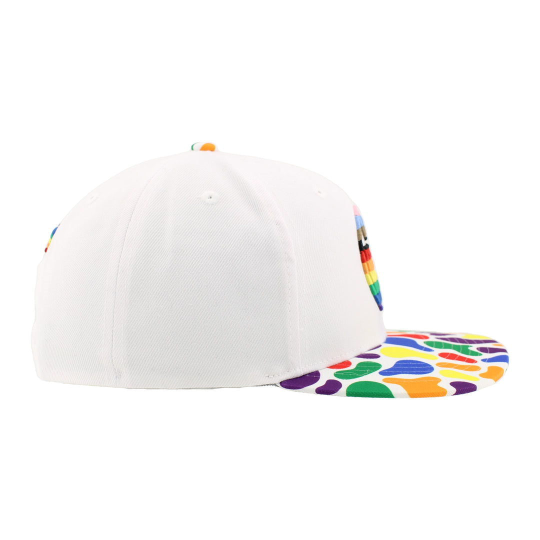 Edmonton Oilers Zephyr Pride White Snapback Hat