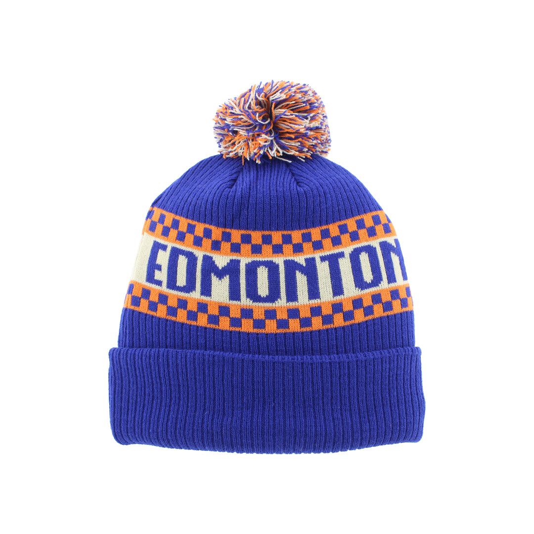 Edmonton Oilers Zephyr Royal Brink Toque w/ Pom
