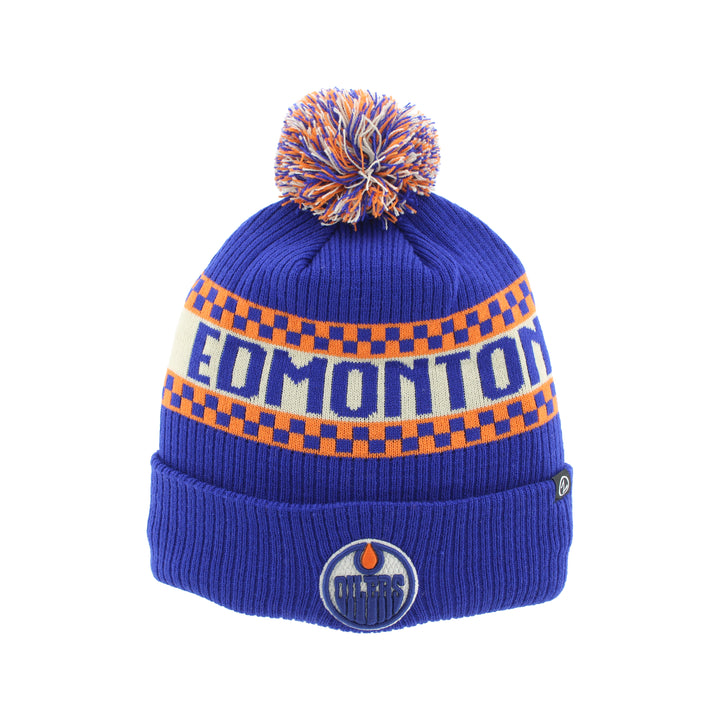 Edmonton Oilers Zephyr Royal Brink Toque w/ Pom