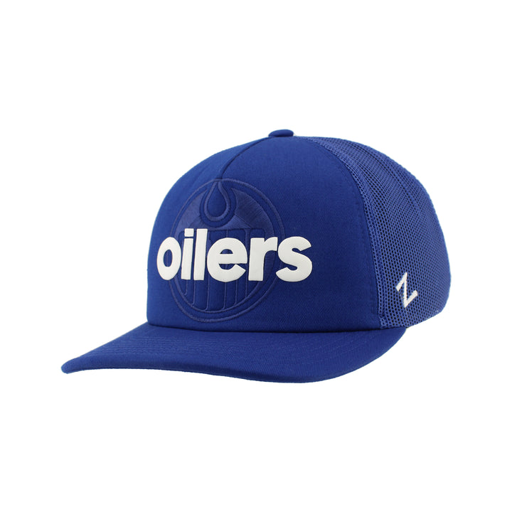 Edmonton Oilers Zephyr Royal Dassie Puff Snapback Hat