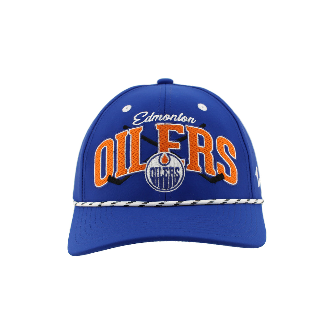 Edmonton Oilers Zephyr Royal Rope Cross-Check Snapback Hat
