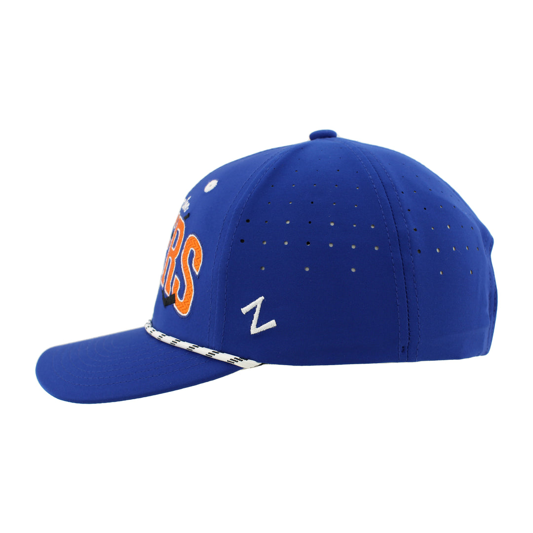 Edmonton Oilers Zephyr Royal Rope Cross-Check Snapback Hat